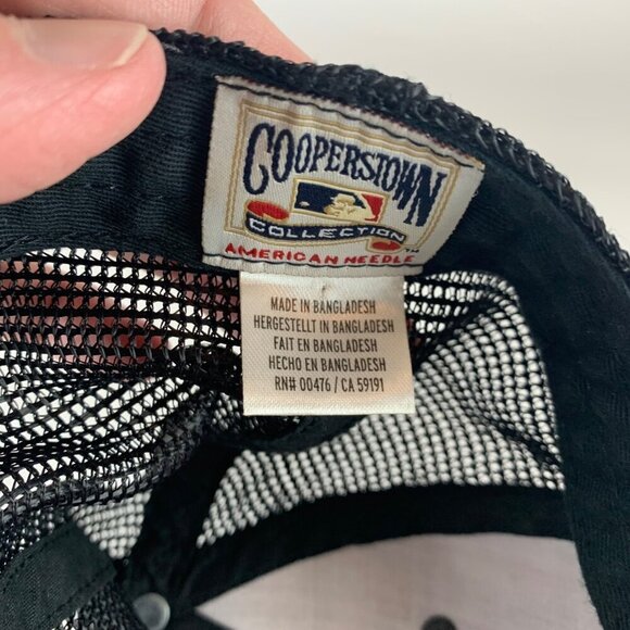 New York Yankees MLB Gray Black American Needle Relaxed Fit Strapback Hat - Picture 6 of 6